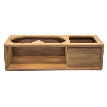 Whitecap Teak Insulated Drink/Binocular Rack with Tray, 13"L, Solid Teak