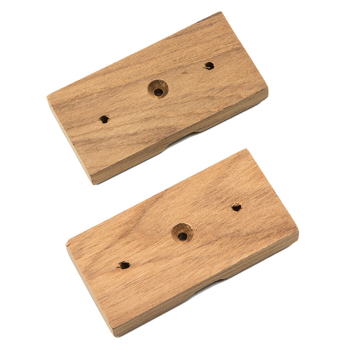 Whitecap Teak Rod Storage Rack Mounting Brackets, Pair