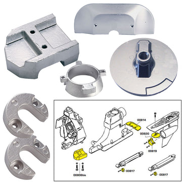 Tecnoseal Aluminum Anode Kit for Mercury Alpha 1 Gen 2