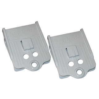 Davis Instruments Fender Tender II Rail Clips (Pair), White, 7/8"-1"