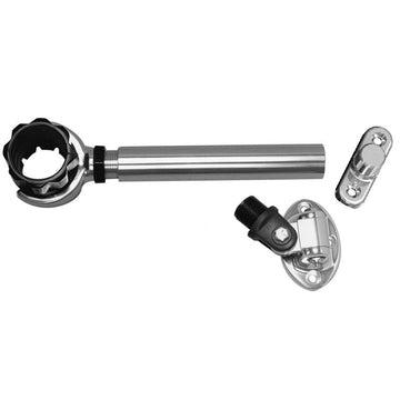 Rupp Marine Threaded Antenna Support, 6" Pipe Mount, Oval 4-Way Base