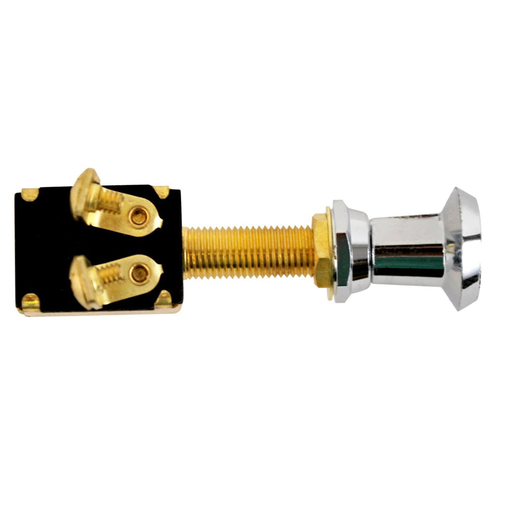 Attwood Marine 7563-6 Two-Position Push/Pull Switch, On/Off, Chrome