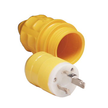 Marinco 30A 125V Locking Shore Power Plug Kit with Boot, UL Listed