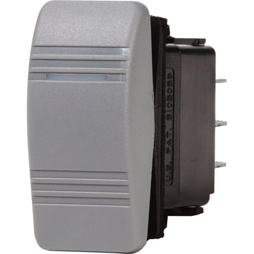 Blue Sea Systems Contura III SPDT Momentary (ON)-OFF-ON Rocker Switch, Grey