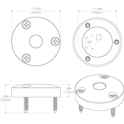 Lumitec Anywhere Light, Tri-Color LED, Dimmable, Brushed Aluminum Housing