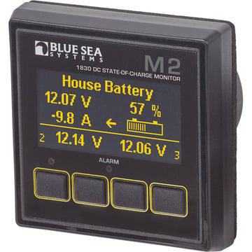 Blue Sea Systems M2 DC Multimeter with SoC, 500A Shunt Included