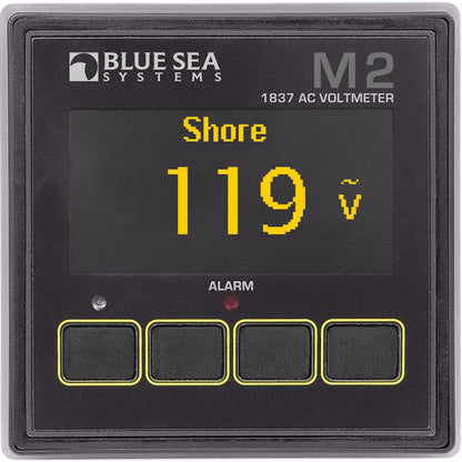 Blue Sea Systems M2 AC Voltmeter, 50-250V AC, ±1.0% Accuracy