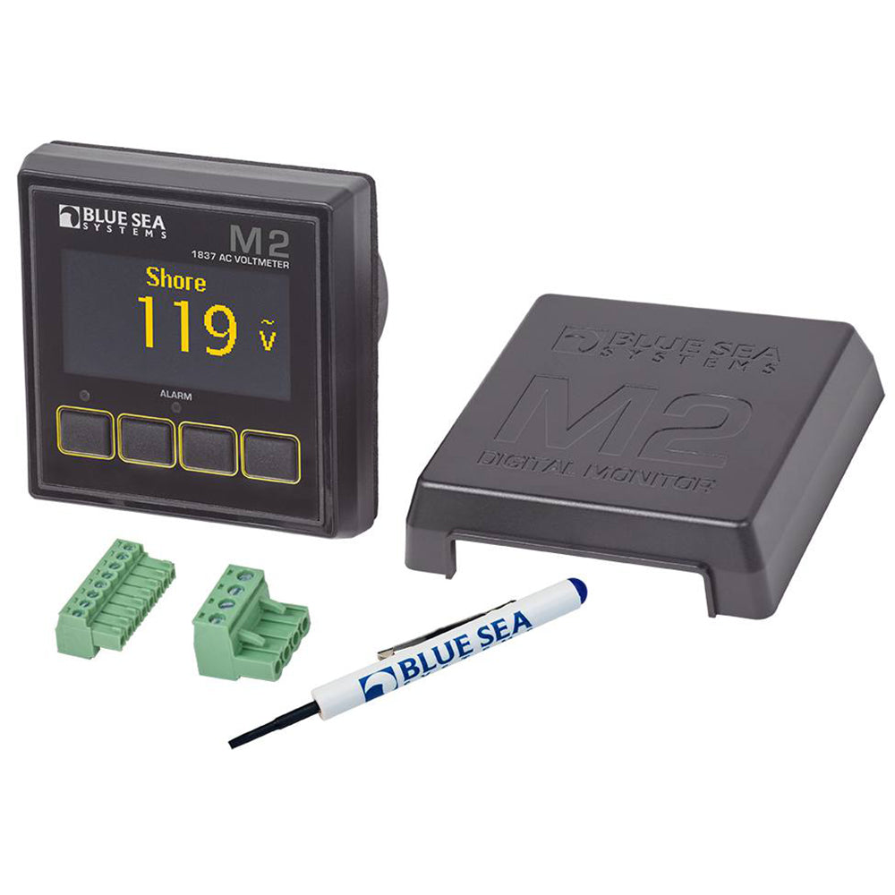 Blue Sea Systems M2 AC Voltmeter, 50-250V AC, ±1.0% Accuracy