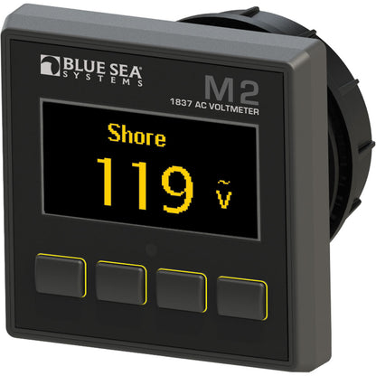 Blue Sea Systems M2 AC Voltmeter, 50-250V AC, ±1.0% Accuracy