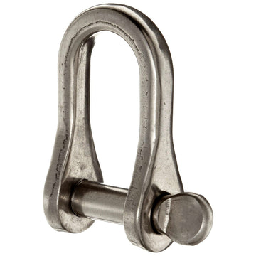 Ronstan RF616 Standard Dee Shackle, 3/16" Pin, Marine Grade 316 Stainless Steel
