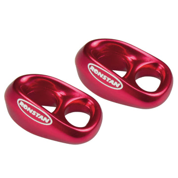 Ronstan Shock Sheaveless Block, 3/16 in. Line, 1/4 in. Webbing, Red, Pair (RF8080R-2)
