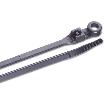 Ancor DoubleLock UV Black Mounting Cable Ties, 6" – 25 Pack