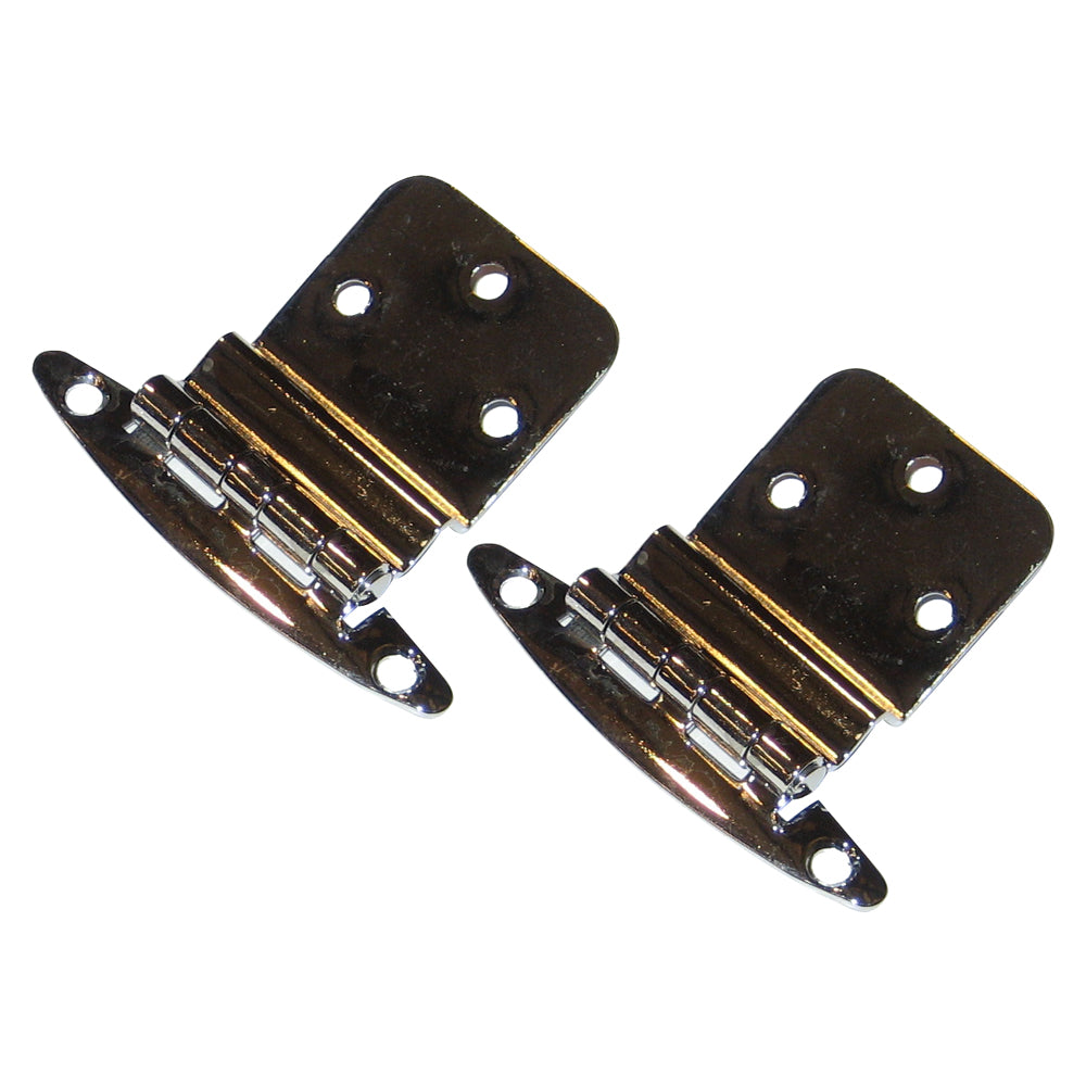 Perko Chrome Plated Brass 3/8" Inset Hinges, Semi-Concealed (Pair)