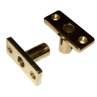 Perko Flush Mount Manganese Bronze Rowlock Sockets, Pair – For 1/2" Shanks