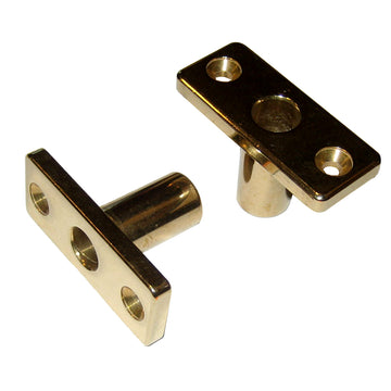 Perko Flush Mount Manganese Bronze Rowlock Sockets, Pair – For 1/2" Shanks