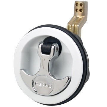 Perko Surface Mount Flush Latch with Offset Cam Bar, White