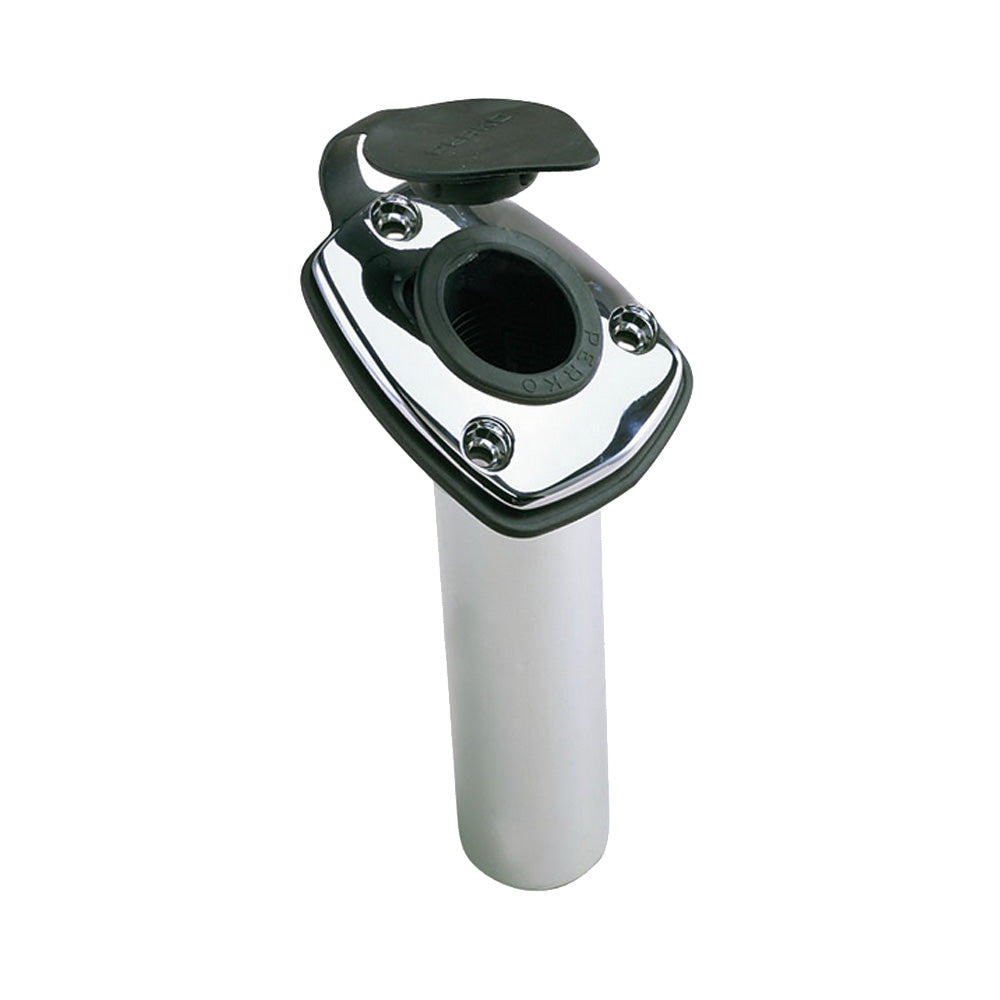 Perko Flush Mount Fishing Rod Holder, 65° Angled, Chrome Plated