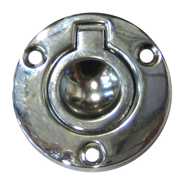 Perko Round Flush Ring Pull, 2-Inch Chrome Plated Zinc - Made in USA