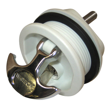 Whitecap S-0226WC Locking T-Handle Latch, Chrome Plated Zamac & White Nylon