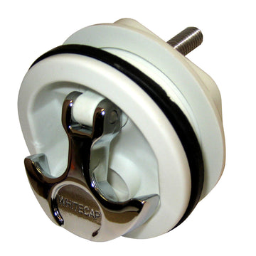 Whitecap S-0230WC T-Handle Latch - Chrome Plated Zamac & White Nylon