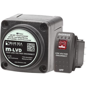 Blue Sea Systems m-LVD Low Voltage Disconnect, 12V DC 65A, IP67