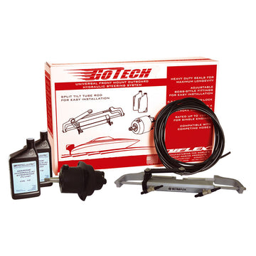Uflex USA GoTech 1.0 Universal Front Mount Hydraulic Steering, Up to 115 HP