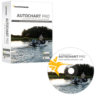 Humminbird AutoChart PRO PC Mapping Software with Zero Lines Map Card