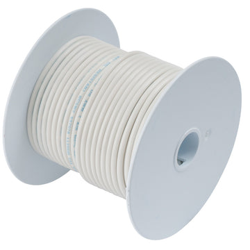 Ancor Marine Grade 10 AWG Tinned Copper Primary Wire, White – 100 ft.