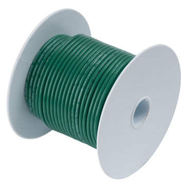 Ancor 14 AWG Marine Primary Tinned Copper Wire, Green, 100 ft