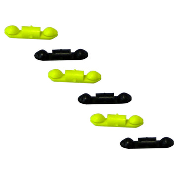 Scotty 1008 Downrigger Stopper Beads, Nylon - 6 Pack (Black/Yellow)