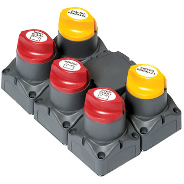BEP Marine Twin Outboard 3-Battery Bank Motorized VSR