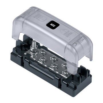 BEP Marine ATC 6-Way Negative Bus Bar, 100A, 5mm Input Stud