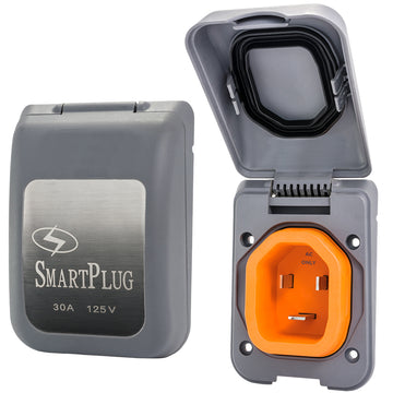 SmartPlug 30 Amp Male Non-Metallic Shore Power Inlet Cover, Grey