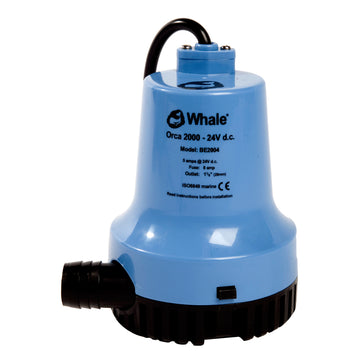 Whale Marine Orca 2000 GPH Submersible Bilge Pump, 12V