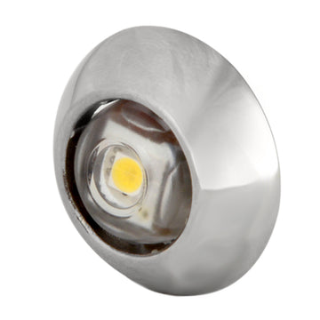 Lumitec Exuma LED Courtesy Light, Blue, Polished Stainless Steel, 10-16V