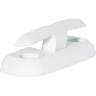 Attwood 6" Fold-Down Dock Cleat, White Marine-Grade Aluminum
