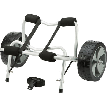 Attwood Marine Collapsible Kayak & Canoe Cart, 100 lb Capacity, Flat-Free Wheels