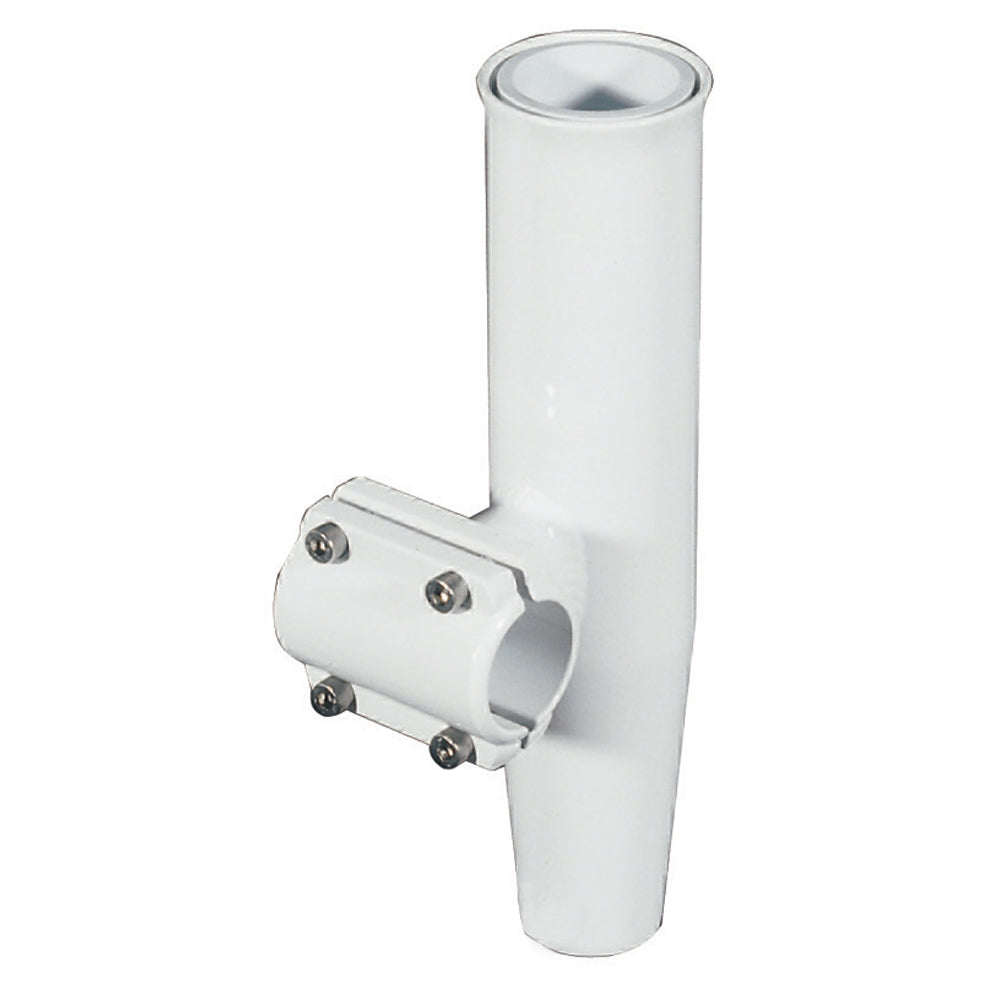 Lee's Tackle Clamp-On Rod Holder, Horizontal, White Aluminum (1.315" Pipe)
