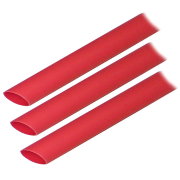 Ancor Adhesive Lined Heat Shrink Tubing (ALT), 1/2" x 3" Red, 3-Pack
