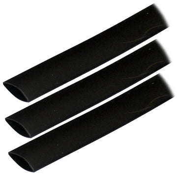 Ancor 306103 Adhesive Lined Heat Shrink Tubing, 3/4" x 3", 3-Pack, Black