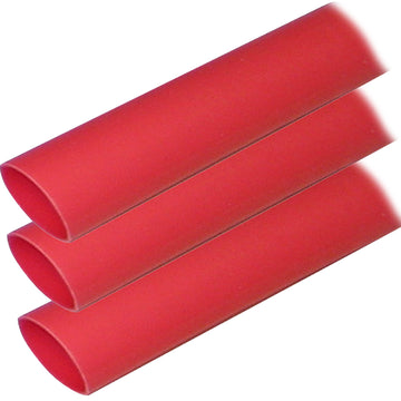 Ancor Adhesive Lined Heat Shrink Tubing, 1 in. x 12 in., Red, 3-Pack