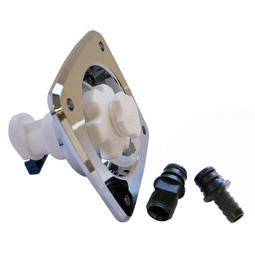 Jabsco 45 PSI Flush Mount Water Pressure Regulator, Chrome