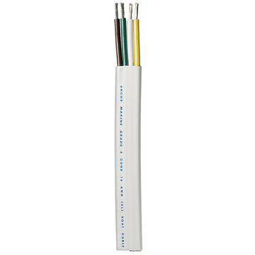 Ancor Marine Grade Flat Trailer Cable, 16/4 AWG, 100 ft