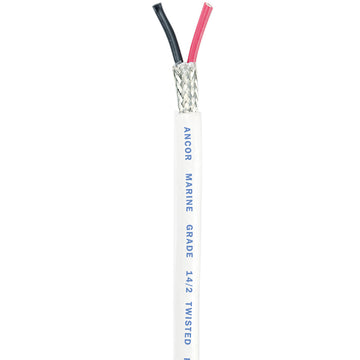 Ancor 14/2 AWG Round Twisted Pair with Shield Cable, 100 ft. – Marine Grade