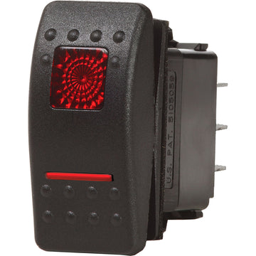 Blue Sea Systems Contura II Switch SPDT, ON-OFF-ON, Black – Marine Grade