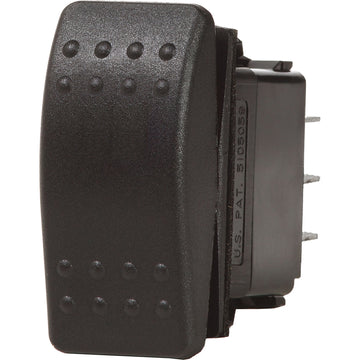 Blue Sea Systems Contura II DPST Rocker Switch, Black OFF-(ON)