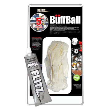 Flitz 5" Large Buff Ball Polishing Set with 1.76 oz. Polish