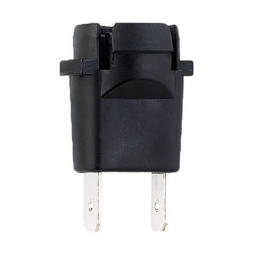 VDO Type E Plastic Bulb Socket, Black – Spade Connection