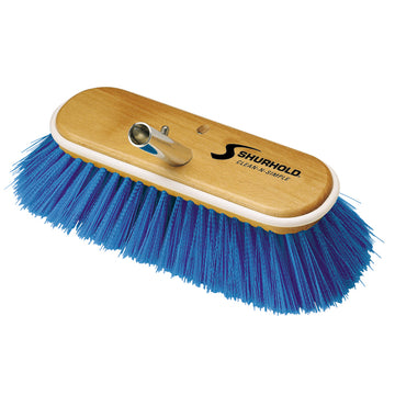 Shurhold Classic 10" Extra-Soft Deck Brush, Blue Nylon for Delicate Surfaces