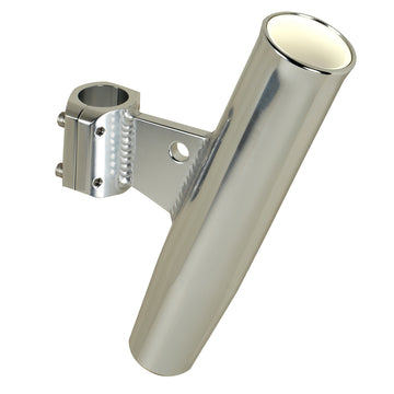 C.E. Smith Aluminum Clamp-On Rod Holder, Vertical, 1.66" OD Rails – Made in USA